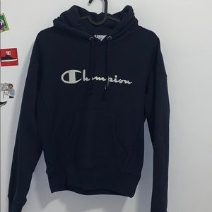 Champion navy blue hoodie